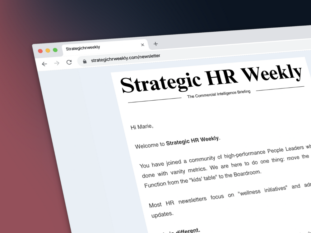 Image showing strategic hr weekly email